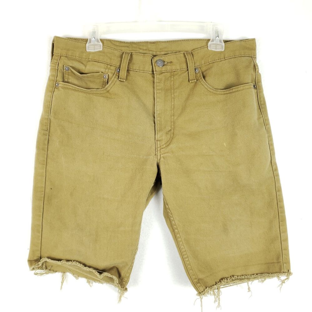 Levis 511 Cutoff Shorts Mens 34 Brown Denim Casual Summer Beach